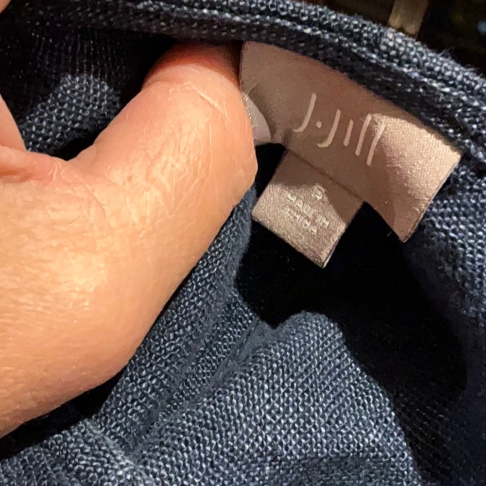 🩷 J. Jill Blue Linen Jacket Top - Size Small - Picture 6 of 7
